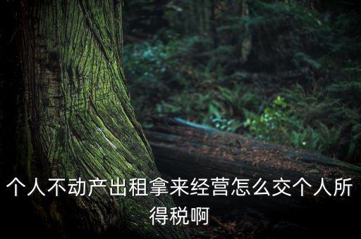 個(gè)人出租不動產(chǎn)如何納稅，個(gè)人房產(chǎn)出租應(yīng)如何納稅 住宅可按5稅率征收
