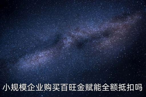 百旺年費(fèi)如何全額抵減，小規(guī)模企業(yè)購(gòu)買百旺金賦能全額抵扣嗎