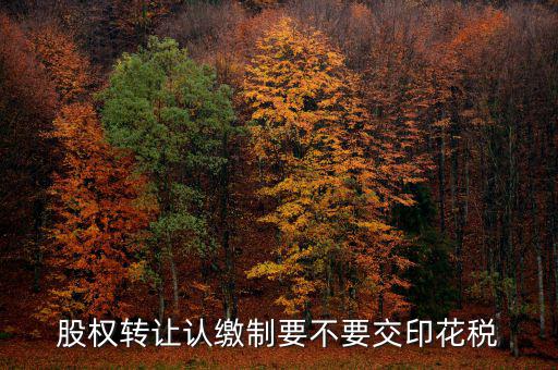 認(rèn)繳制股權(quán)轉(zhuǎn)讓如何繳納印花稅，股權(quán)轉(zhuǎn)讓怎么繳納印花稅
