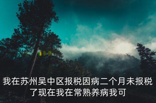 我在蘇州吳中區(qū)報(bào)稅因病二個月未報(bào)稅了現(xiàn)在我在常熟養(yǎng)病我可