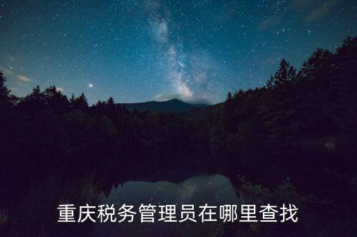 國稅網(wǎng)站如何查詢管理員，重慶稅務(wù)管理員在哪里查找