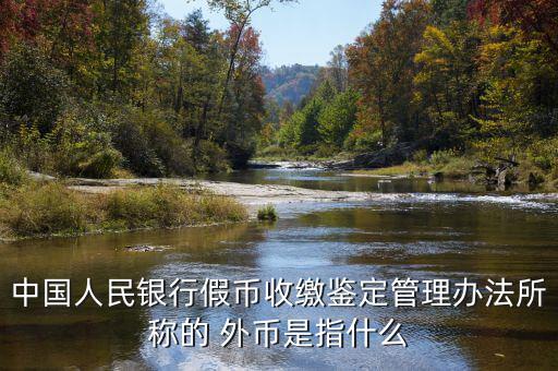 中國(guó)人民銀行假幣收繳鑒定管理辦法所稱的 外幣是指什么