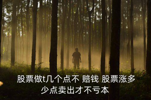  股票做t幾個(gè)點(diǎn)不 賠錢(qián) 股票漲多少點(diǎn)賣(mài)出才不虧本