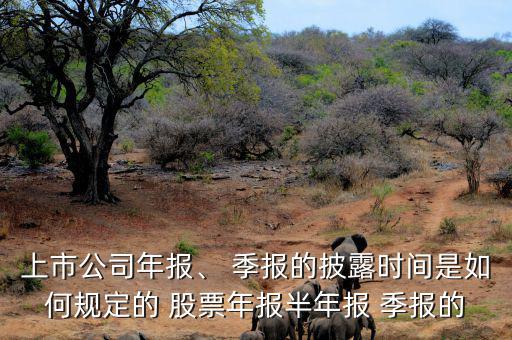 上市公司年報、 季報的披露時間是如何規(guī)定的 股票年報半年報 季報的