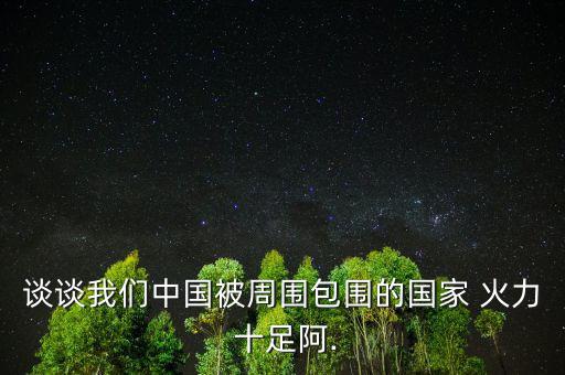談?wù)勎覀冎袊恢車鼑膰?火力 十足阿.