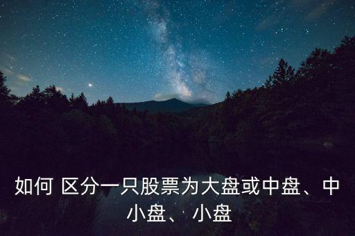 如何 區(qū)分一只股票為大盤(pán)或中盤(pán)、中 小盤(pán)、 小盤(pán)