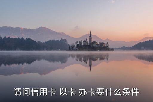 請(qǐng)問信用卡 以卡 辦卡要什么條件