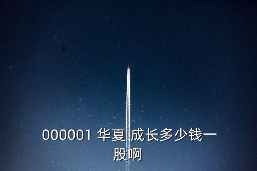  000001 華夏 成長(zhǎng)多少錢(qián)一股啊