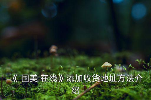 《 國(guó)美 在線》添加收貨地址方法介紹