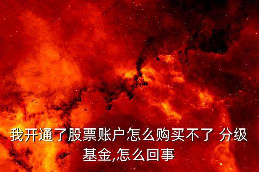我開通了股票賬戶怎么購買不了 分級(jí)基金,怎么回事
