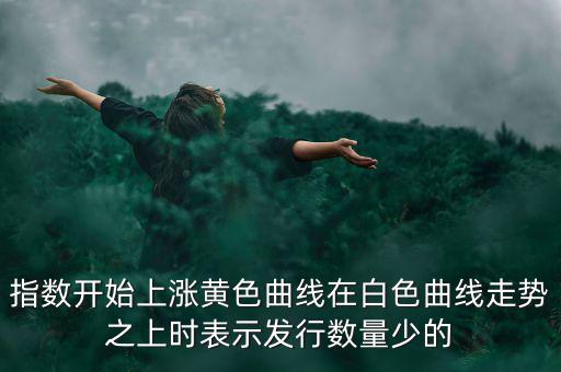指數(shù)開始上漲黃色曲線在白色曲線走勢(shì)之上時(shí)表示發(fā)行數(shù)量少的