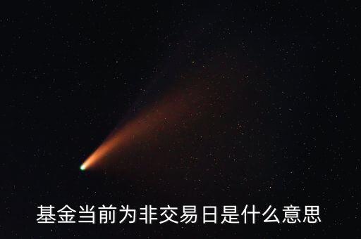 非交易日是什么意思，轉換景順貨幣A基金顯示非交易時間是什么意思