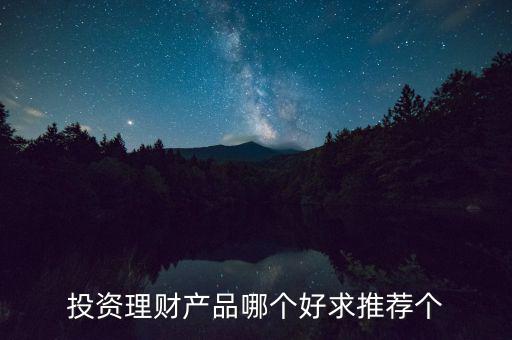 投資理財(cái)選什么好，投資理財(cái)產(chǎn)品哪個(gè)好求推薦個(gè)