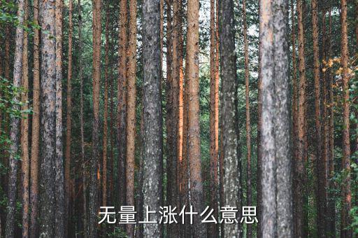 底部無(wú)量上漲說(shuō)明什么，無(wú)量上漲什么意思