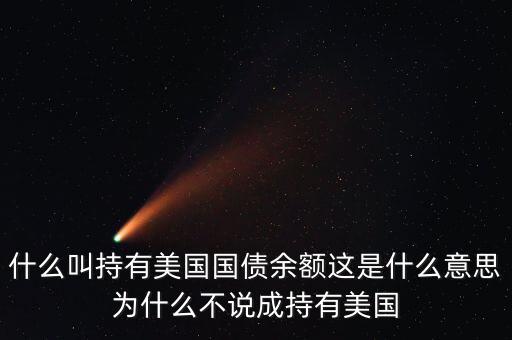 中國持有美國國債是什么意思，中國持有美國國債是什么意思