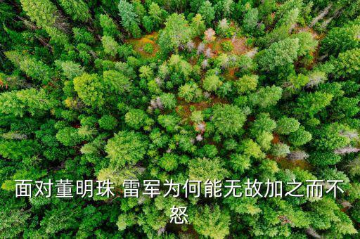 董明珠為什么抓著雷軍不放，面對(duì)董明珠 雷軍為何能無(wú)故加之而不怒