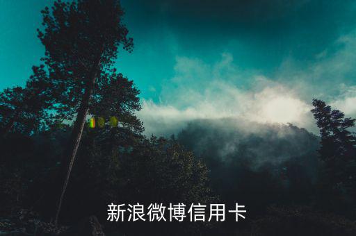 微博信用卡有什么用，新浪微博信用卡