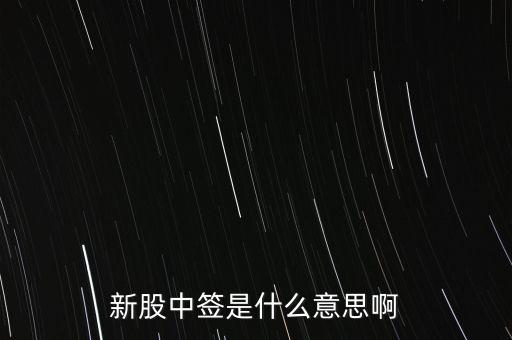 中簽號(hào)什么意思，新股的中簽號(hào)在哪里查詢呀