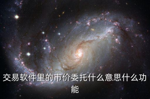 交易軟件里的市價(jià)委托什么意思什么功能