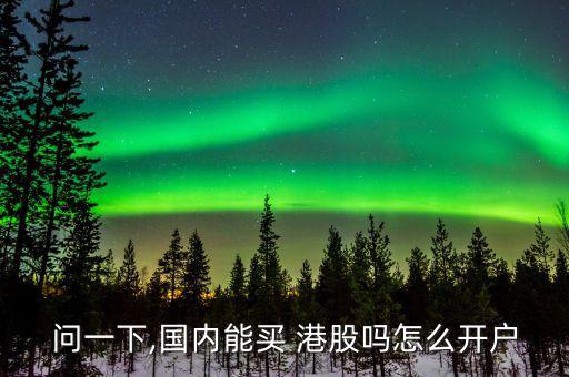 問一下,國(guó)內(nèi)能買 港股嗎怎么開戶