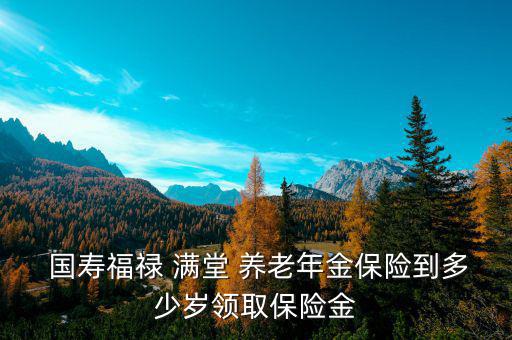 國(guó)壽福祿滿(mǎn)堂養(yǎng)老年金保險(xiǎn)保費(fèi)怎么算,養(yǎng)老年金保險(xiǎn)怎么樣?
