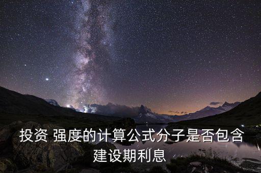  投資 強度的計算公式分子是否包含建設(shè)期利息