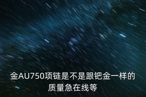 金AU750項鏈是不是跟鈀金一樣的質(zhì)量急在線等