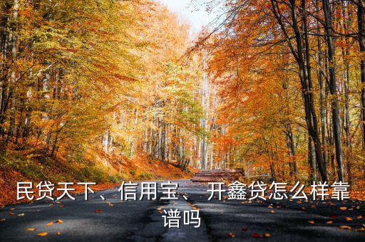 民貸天下、信用寶、 開鑫貸怎么樣靠譜嗎