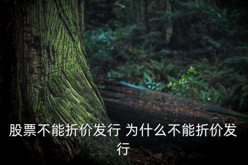 為什么我國(guó)證券發(fā)行不能折價(jià)發(fā)行，為什么我國(guó)股票不允許折價(jià)發(fā)行