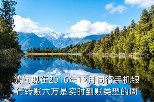 2016手機銀行什么時候能轉帳，請問現(xiàn)在2016年12月同行手機銀行轉賬六萬是實時到賬類型的周