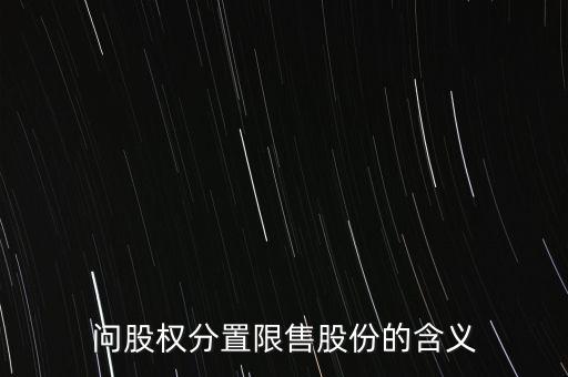 深大通大股東為什么是限售股，問股權(quán)分置限售股份的含義