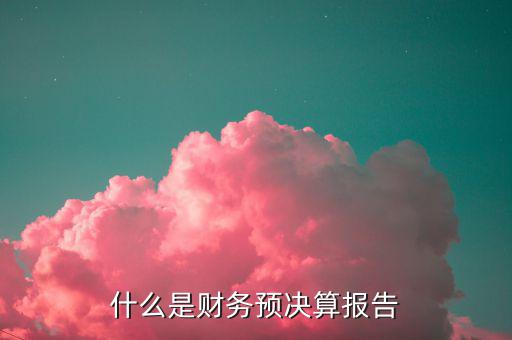 什么是財務(wù)決算報告，什么是財務(wù)預(yù)決算報告