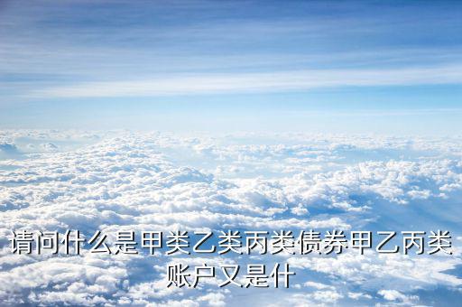 什么是乙類結(jié)算賬戶，什么是結(jié)算賬戶結(jié)算賬戶可分為哪幾類