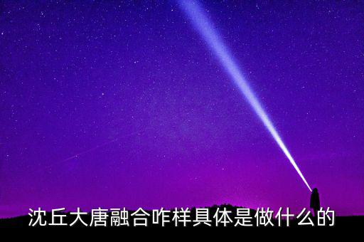 大唐融合是干什么的，沈丘大唐融合咋樣具體是做什么的
