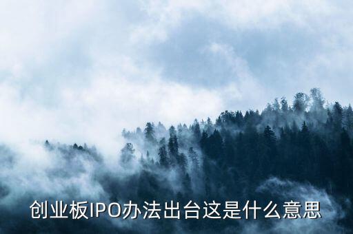 創(chuàng)業(yè)板ipo是什么意思，什么是創(chuàng)業(yè)板IPO泡沫