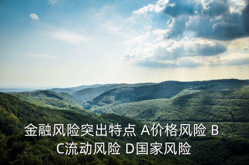 金融風(fēng)險(xiǎn)有什么特征，試述國(guó)際金融風(fēng)險(xiǎn)的特征