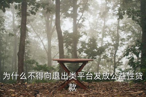 什么是退出類融資平臺(tái)，為什么不得向退出類平臺(tái)發(fā)放公益性貸款