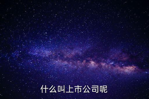 什么是上市公司，什么是上市公司