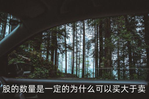 為什么可以買超過100萬股，股的數(shù)量是一定的為什么可以買大于賣