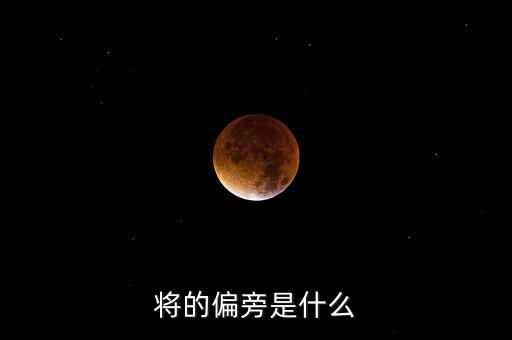 什么將什么，將的偏旁是什么
