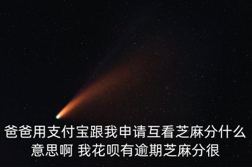 芝麻分互看有什么意思，互看芝麻分有什么好處