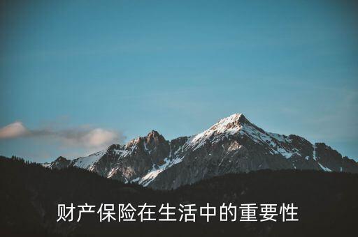 財(cái)產(chǎn)保險在生活中的重要性