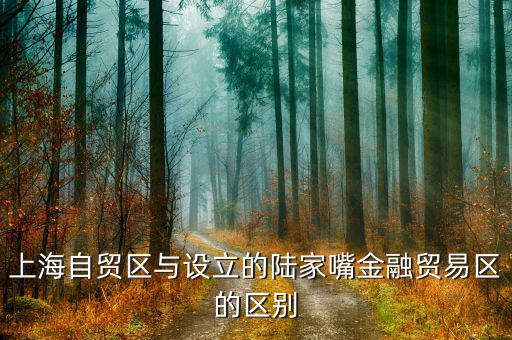 陸家嘴金融貿(mào)易區(qū)有什么，上海自貿(mào)區(qū)與設(shè)立的陸家嘴金融貿(mào)易區(qū)的區(qū)別