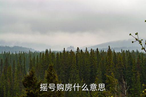 什么是搖號選房，買房搖號是什么意思