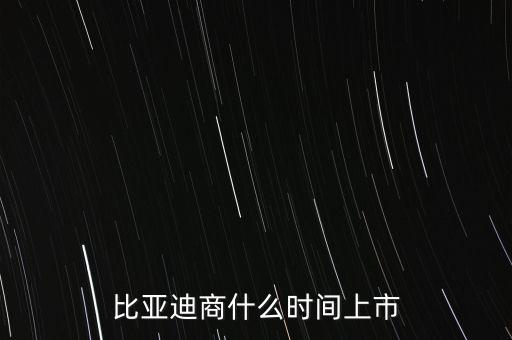 比亞迪什么時候上市，比亞迪商什么時間上市