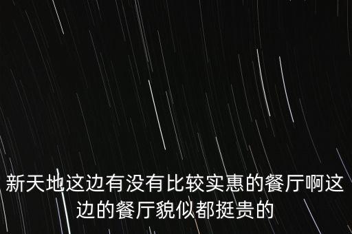 東方新天地都有什么餐廳，新天地這邊有沒(méi)有比較實(shí)惠的餐廳啊這邊的餐廳貌似都挺貴的