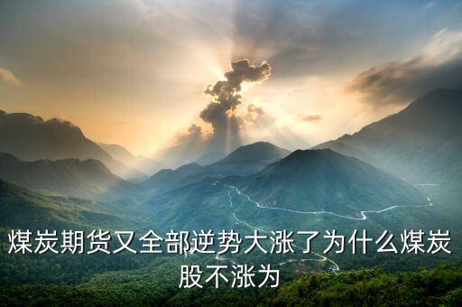 為什么煤炭股，煤炭期貨又全部逆勢大漲了為什么煤炭股不漲為