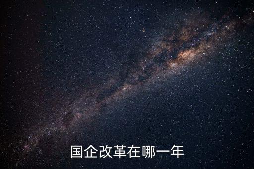 國企改革在哪一年