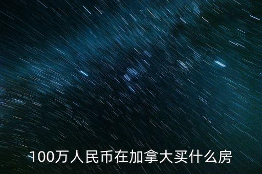 100萬(wàn)人民幣在加拿大買(mǎi)什么房