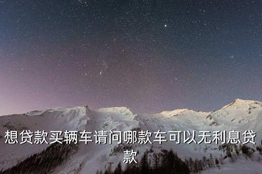 想貸款買(mǎi)輛車(chē)請(qǐng)問(wèn)哪款車(chē)可以無(wú)利息貸款